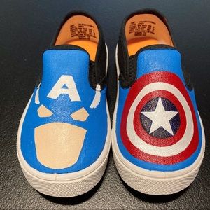 Hand painted Captain America shoes